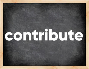 3 forms of the verb contribute