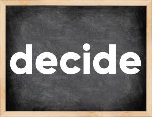 3 forms of the verb decide