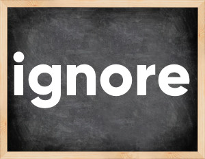 3 forms of the verb ignore