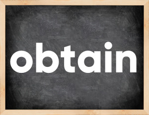 3 forms of the verb obtain