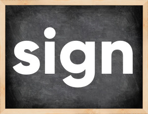 3 forms of the verb sign